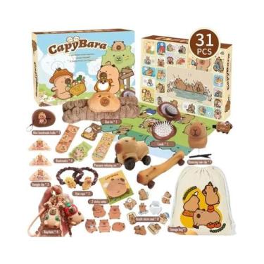 Imagem de Calendário Do Advento De Natal Infantil Com Capivara, Caixa Surpresa, 