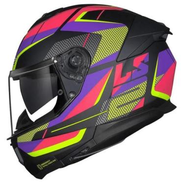 Imagem de Capacete Feminino LS2 FF808 Road Rosa Bicomposto Moto, Preto Rosa Fosc
