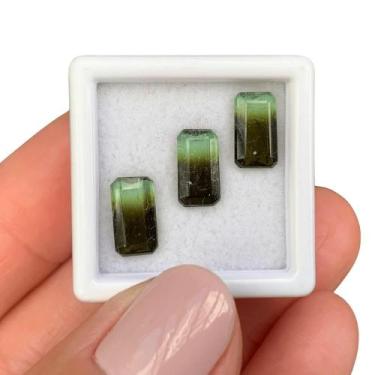 Imagem de Turmalina Bicolor Baguete Retangular SET 4,28ct - ENE2ESE
