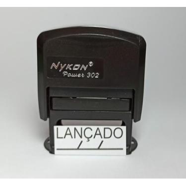 Imagem de Carimbo automático c/ a palavra LANÇADO  C 3,7cm x 1,3cm - Nykon