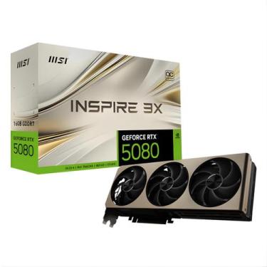 Imagem de Placa de Vídeo MSI GeForce RTX 5080 Inspire 3X OC 16GB GDDR7 256 bits
