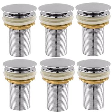 Imagem de Kit 6 Válvula Click Lavatorio 1 1/4 Metal Inox Cuba Tanque