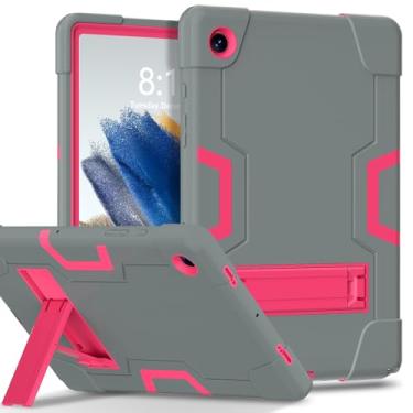 Imagem de Estojo protetor Compatível com Samsung Galaxy Tab A8 10,5 polegadas (SM-X200/X205) 2021 Capa de silicone para tablet com suporte, capa protetora robusta à prova de choque para serviços pesados Capa (