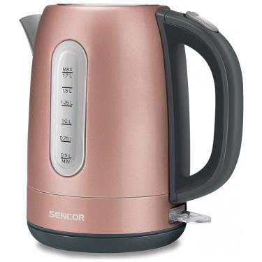 Imagem de Chaleira Elétrica 1.7L com Proteção de Fervura e Aço Inoxidável, 110v, SENCOR SWK1775RS, Rosa