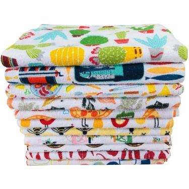 Imagem de Pano De Prato Copa Atoalhado Felpudo Kit10