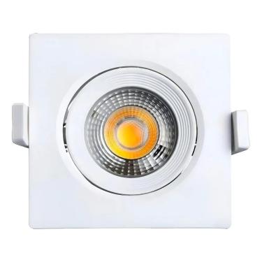 Imagem de Spot Led 7W 3000K Branco Quente Quadrado Direcionavel Galaxy