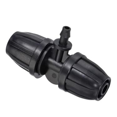 Imagem de Boxonly Camiseta farpada de irrigação por gotejamento, encaixe de 3 vias, tubulação de identificação de 8 mm a 4 mm para sistema de irrigação de irrigação por gotejamento de jardim, sistema de