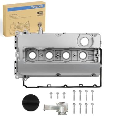 Imagem de MITZONE Tampas de válvula de alumínio compatíveis com Chevrolet Cruze Sonic Aveo5 Aveo Trax Pontiac G3 Saturn Astra 1.6L 1.8L 2008-2018 Branco