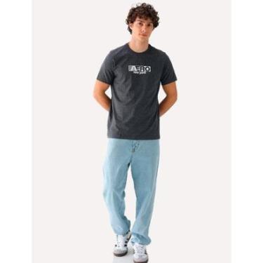 Imagem de Camiseta Aeropostale Fast Block Logo Chumbo Mescla-Masculino