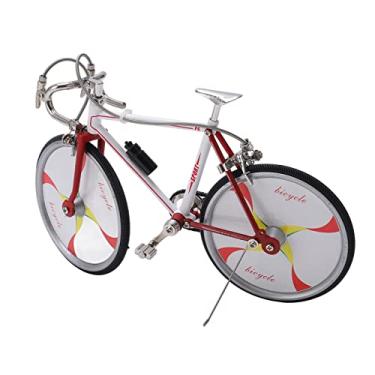 Imagem de Ornamento de modelo de bicicleta, ornamento de modelo de mini bicicleta de aparência bonita para decoração de mesa para