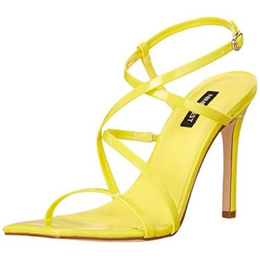 Imagem de NINE WEST Sandália feminina Tilas3 com salto, Amarelo, 7