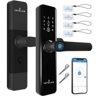 Imagem de Smart Lock - Fechadura Inteligente para Porta com Impressão Digital - Fechadura de entrada sem Chave 5 em 1 - Fechadura Biométrica para porta Frontal com Teclado, Controle por APP