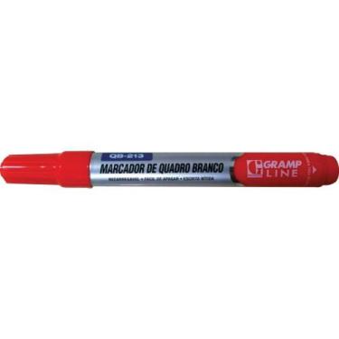 Imagem de Pincel Quadro Branco QB213 Recarregável Vermelho Caixa com 12 - Gramp 