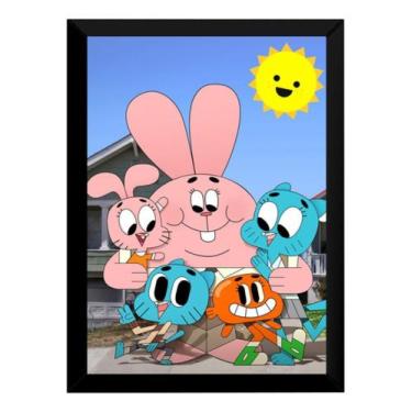 Imagem de Quadro O Incrível Mundo De Gumball Arte Poster Moldurado - Fanarte