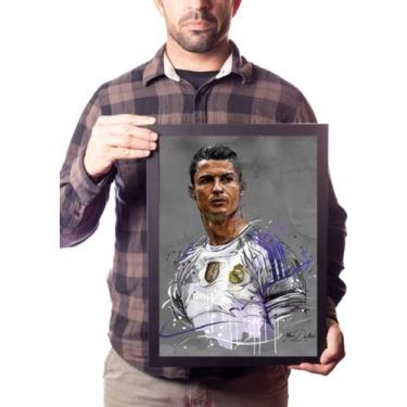 Imagem de Quadro Decorativo Cr7 Arte Cristiano Ronaldo 42x29cm - Fanarte