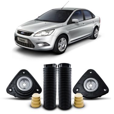 Imagem de Par Kit Coxim Batente Coifa Amortecedor Dianteiro Ford Focus Sedan 2008 2009 2010 2011 2012 2013