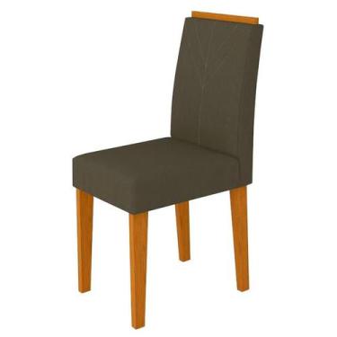 Imagem de Cadeira Amanda Ypê/Marrom Escuro Kit com 2 unidades - New Ceval