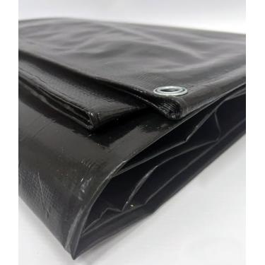 Imagem de Lona Leve 4x7 Forte Impermeável Multiuso 300 Micras 7x4 (PRETO)