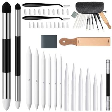 Imagem de AmazingSpark 40 peças de ferramentas de desenho de esboço, conjunto de cotos, acessórios com lixa, apontador de lápis, ferramenta de extensão de lápis, borrachas, cabeças de substituição de esponja e