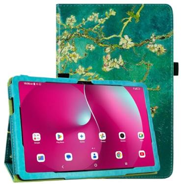 Imagem de DMLuna Capa para T-Mobile Revvl Tab 2 25.7 cm (Modelo: 9185W, versão 2025), capa de couro PU premium Folio com suporte (não serve para REVVL TAB 5G 26.3 cm 2023), Blossom