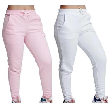 Imagem de kit 2 Calças Jogger Moletom Feminina - Excelente Qualidade - LGAMN, Ro