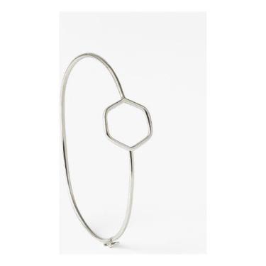 Imagem de Bracelete Fio Redondo Detalhe Hexagonal Casual 1.5mm - Princesa das Pr