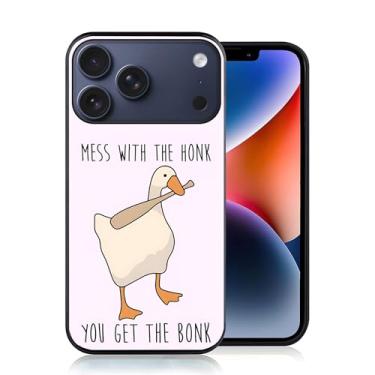 Imagem de JIHANFENYUE Capa de TPU compatível com iPhone 17 Pro, bonito e engraçado mordendo um taco de beisebol, à prova de choque, capa de TPU para mulheres e meninas