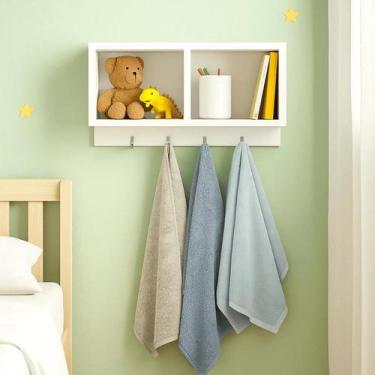 Imagem de Nicho duplo com ganchinhos quarto infantil, cozinha, banheiro Organiza