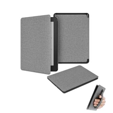 Imagem de GUKSRASO Capa para 7" Kindle Paperwhite 12ª Geração/Colorsoft Signature Edition (2024) - Materiais com Textura de Tecido com Alça de Mão, Modo de Espera/Ativação Automático