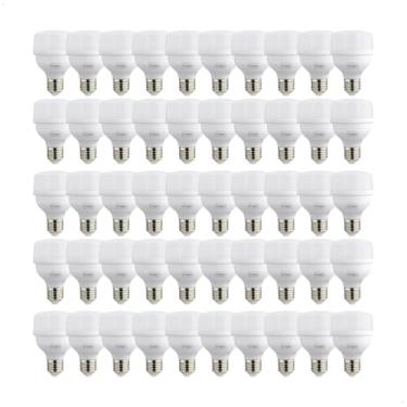 Imagem de Kit 50 Lâmpadas LED T60 9W 6500K Branco Frio IP65 E27 220V Dimerizável G-Light Alta Eficiência e Resistência à Umidade