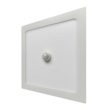 Imagem de Painel LED Com Sensor Embutir Quadrado 18W 6.500K - Branco