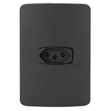 Imagem de Conjunto 1 Tomada 10A - Alumbra Gracia Black Maxx - Gbmx002