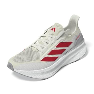 Imagem de adidas Ultraboost 5X Tênis de corrida masculino, Branco fora/melhor escarlate/branco cristal, 37