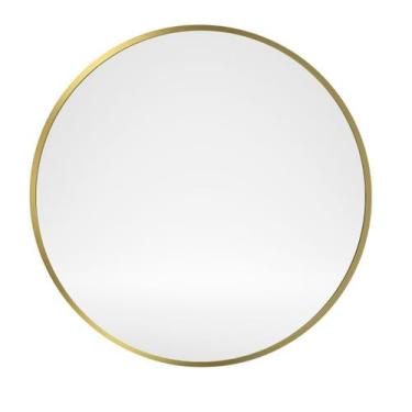Imagem de Espelho Redondo Grande 50cm Decor - Moldura Alumínio Dourado - Larador