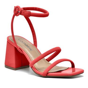 Imagem de Sandália Feminina Salto Bloco Nobuck Campari Via Marte 23-10101-01