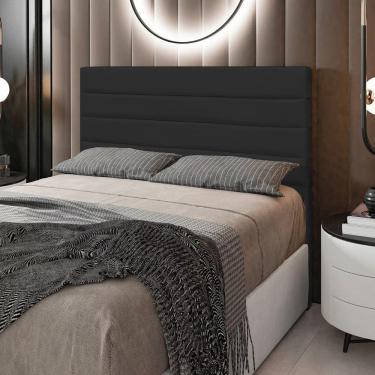 Imagem de Cabeceira Rubi Cama Box King 195cmino Preto