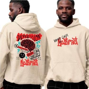 Imagem de Blusa Moletom Com Capuz‎ Keep Calm Abstract Depression Street-Unissex