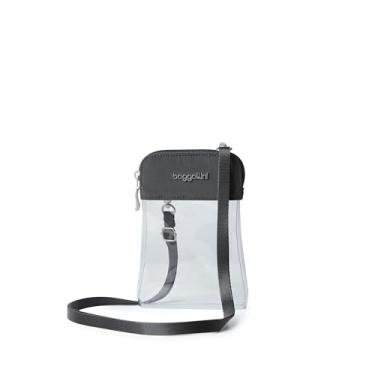 Imagem de Baggallini Bolsa tiracolo Stadium Clear Bryant, Carvão, 5.5" w x 7" h