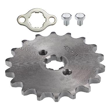 Imagem de X AUTOHAUX 1 conjunto 420 estilo 18 dentes 17 mm ID motocicleta dianteira motor roda dentada adequada para motocicleta 50cc 70cc 110cc 125cc Dirt Pit Bike Mini Bike ATV