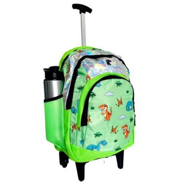 Imagem de Mochila Escolar De Rodinhas Dinossauro Premium Menino - Bezzter