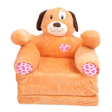 Imagem de Sofá infantil Vomeko, padrão de desenho animado, mini sofá multifuncional dobrável, sofá infantil dobrável, sofá conversível em cama, para leitura, presente relaxante para menina (Forma de cachorro)
