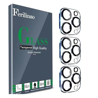 Imagem de Ferilinso Projetado para o protetor de lente da câmera do iPhone 13 Pro Max, projetado para protetor de lente da câmera do iPhone 13 Pro, pacote com 3, vidro temperado 9H, modo de disparo noturno,