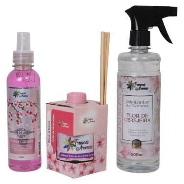 Imagem de Perfume, Spray e Difusor Flor de Cerejeira  Kit - ORGANICANTO