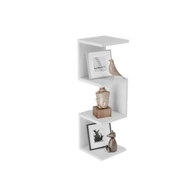 Imagem de Prateleira De Canto Lyra 3 Nichos Decorativos Branco Para Sala Quarto Livros