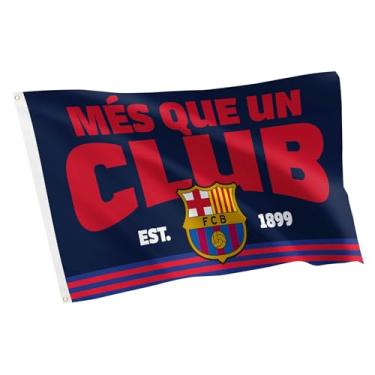 Imagem de Desert Cactus Bandeira do FC Barcelona Barça Futebol Futbol Futebol 100% Poliéster Interior Exterior Faixa de 0,9 x 1,5 m (Bandeira K)