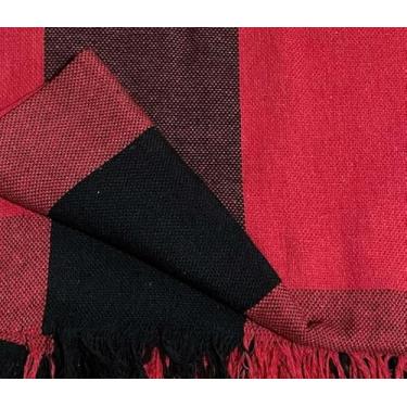 Imagem de Manta Grande Para Sofa 2,50x1,80 Tecido Grosso Gigante Coberta Luxuoso Retrátil(Manta Vermelho Com Preto)