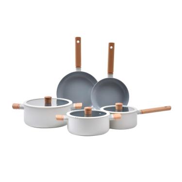 Imagem de Conjunto de Panelas Mistral 5 Peças em Cerâmica de Indução Spicy Branco