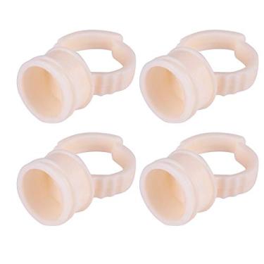 Imagem de Generic Copos de Anel de Tatuagem, Fita de Isolamento Durável, Meninas para Loja de Beleza de Maquiador Doméstico (Copo com anel de silicone - tamanho médio sem)