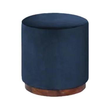 Imagem de Puff Decorativo Redondo Itália Azul Royal