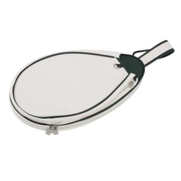Imagem de XUXHOU Bolsa de Tênis, Couro Pu, Grande Capacidade, Bolsa de Ombro, Estilingue de Tênis para Homem e Mulher, para Raquete de Badminton, Branca